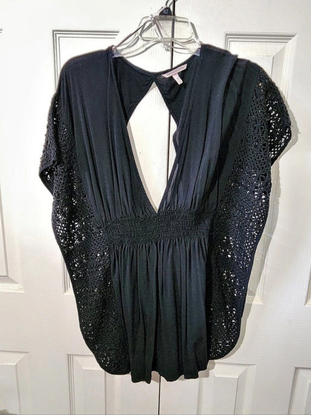 Victoria's Secret Black Lace Sleeve Swim COVERUP